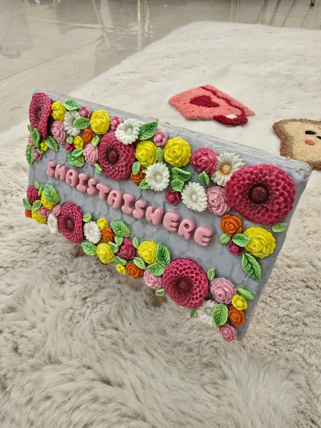 Blush Bloom mini nameplate